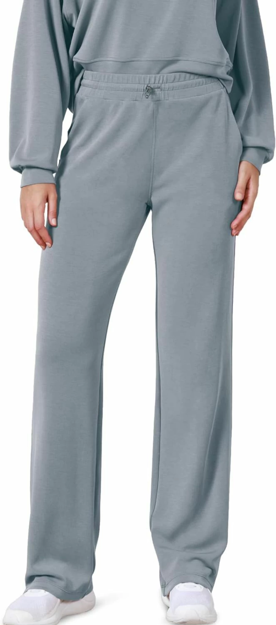 ODODOS Women's High Waist Wide Leg Lounge Pants with Pockets - Soft Modal Fabric, Adjustable Shockcord, 29/31 Inch Inseam