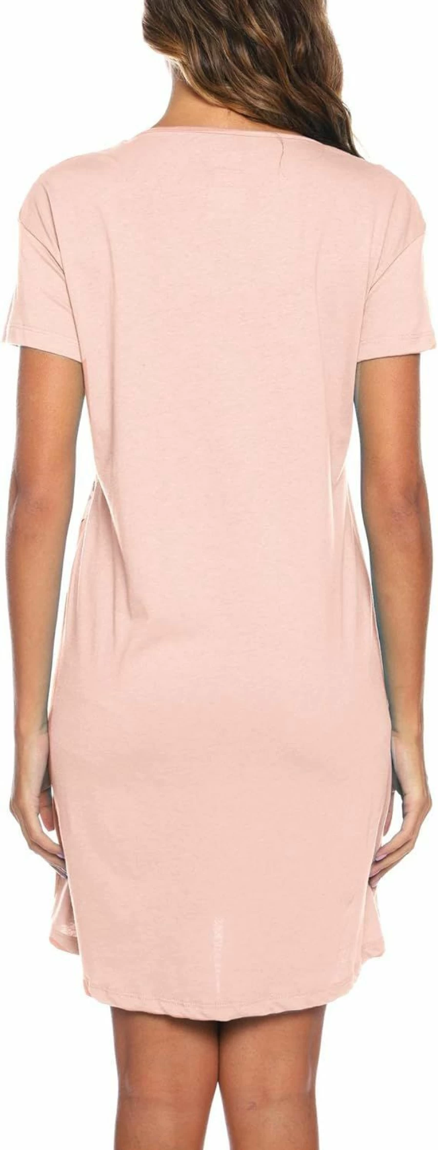 ENJOYNIGHT Women's Plus Size Cotton Nightshirt - Short Sleeve Sleepwear & Comfortable Nightgown for Women