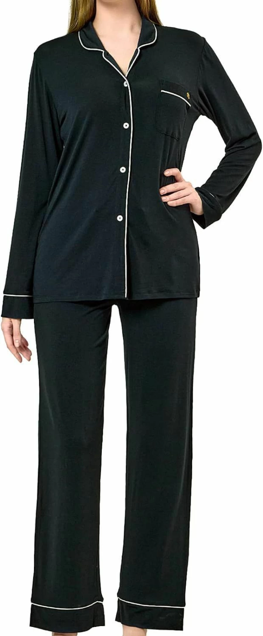 Snow Touch Women's Button-Up Pajama Set - Soft Sleepwear & Loungewear PJS in Sizes S-3XL