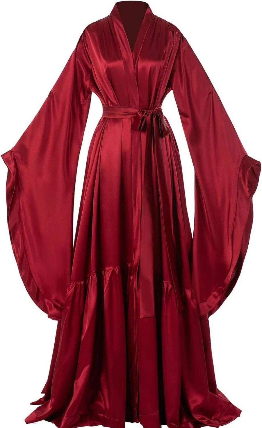 "Daily Life Mall Women's Silk Bridal Robe - Hollywood Maternity Photoshoot Cover Up, Long Lingerie Nightgown & Elegant Bathrobe"