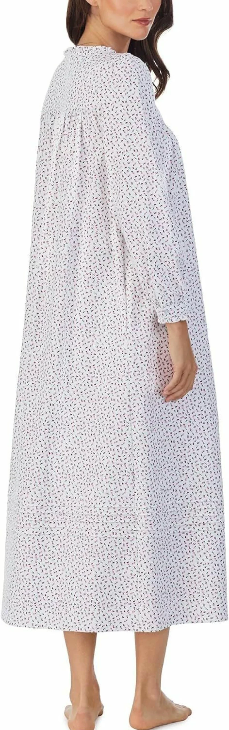 Eileen West Women's Flannel Ballet Nightgown Long Sleeve Cotton Sleep Dress