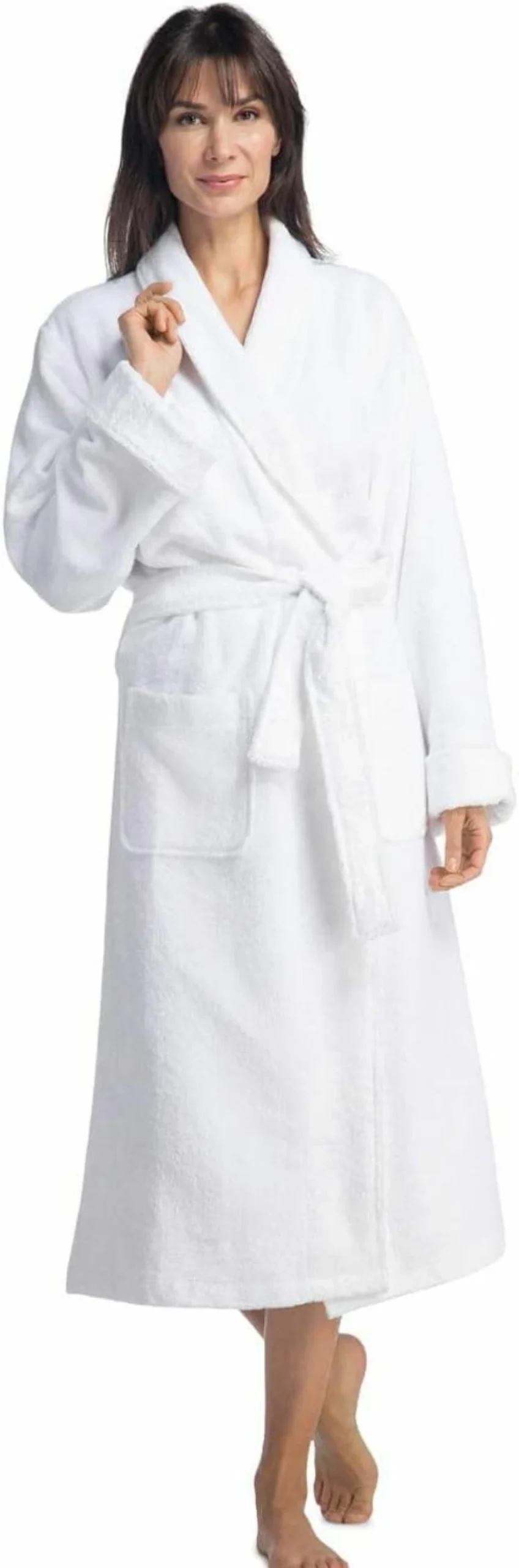 Fishers Finery Women's Eco-Friendly Turkish Spa Robe - Ultra Plush Terry Cloth Bathrobe