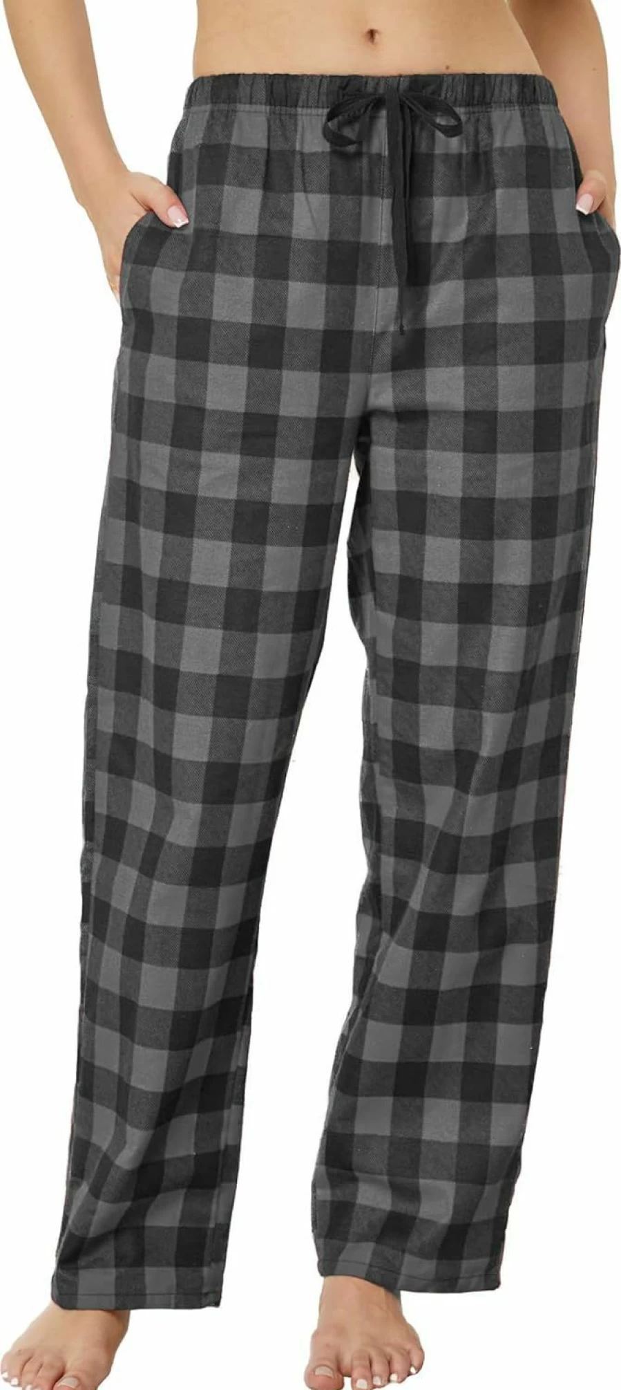 HiddenValor Women's Cotton Plaid Pajama Pants - Soft Sleepwear for Comfortable Nights