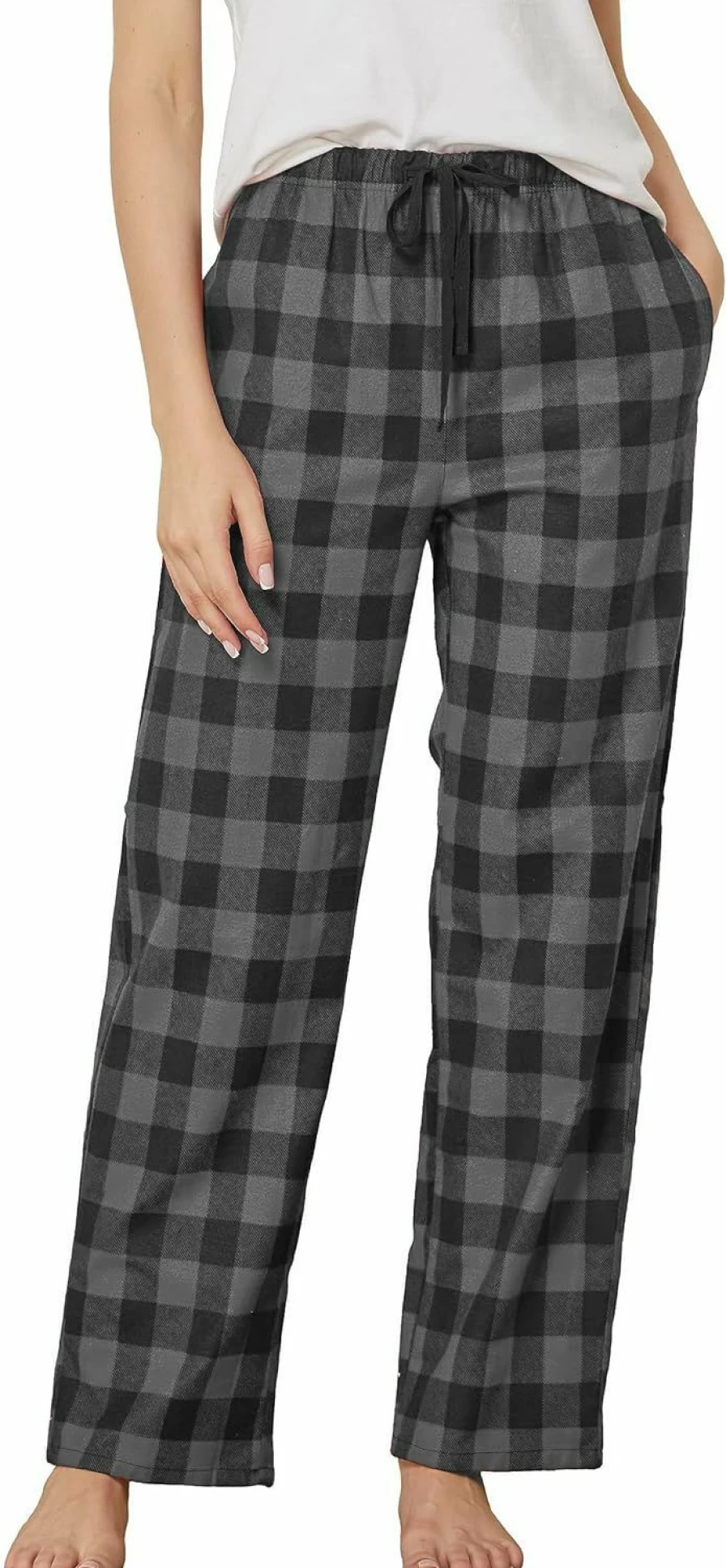 HiddenValor Women's Cotton Plaid Pajama Pants - Soft Sleepwear for Comfortable Nights