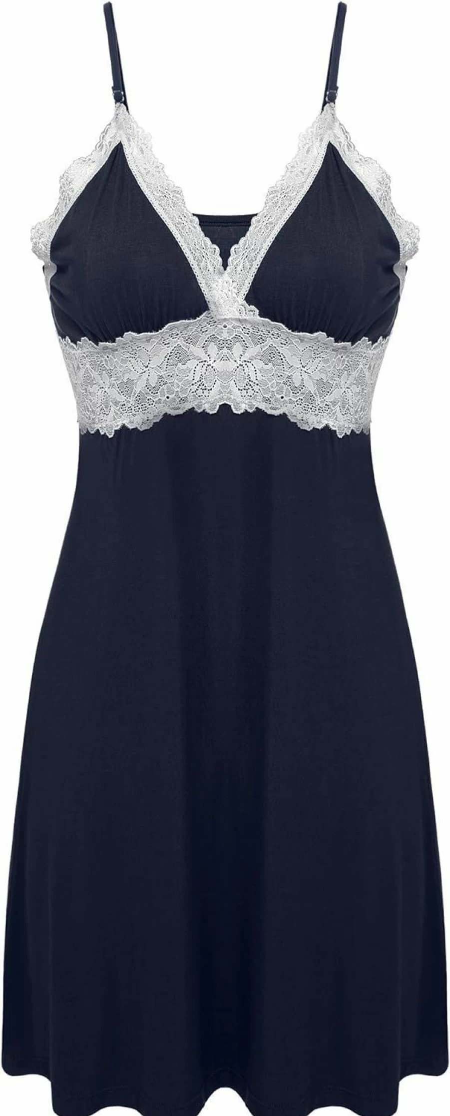 Ekouaer Women's Lace Chemise Nightgown - Elegant Sleepwear & Lounge Dress for Comfort