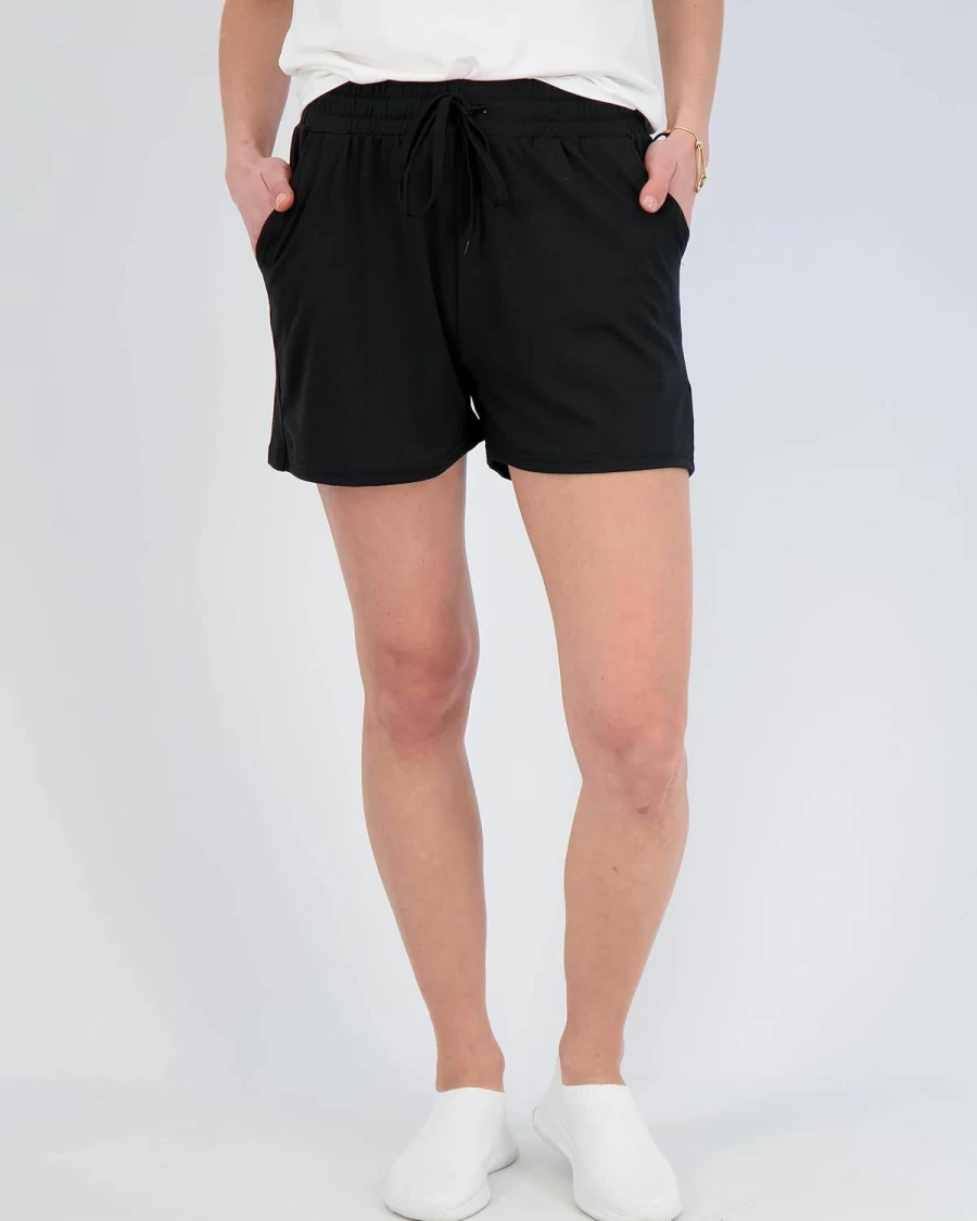 Real Essentials Women's 3-Pack Athletic Lounge Shorts with Pockets - Plus Size Casual Sweatpants Shorts for Comfort & Style