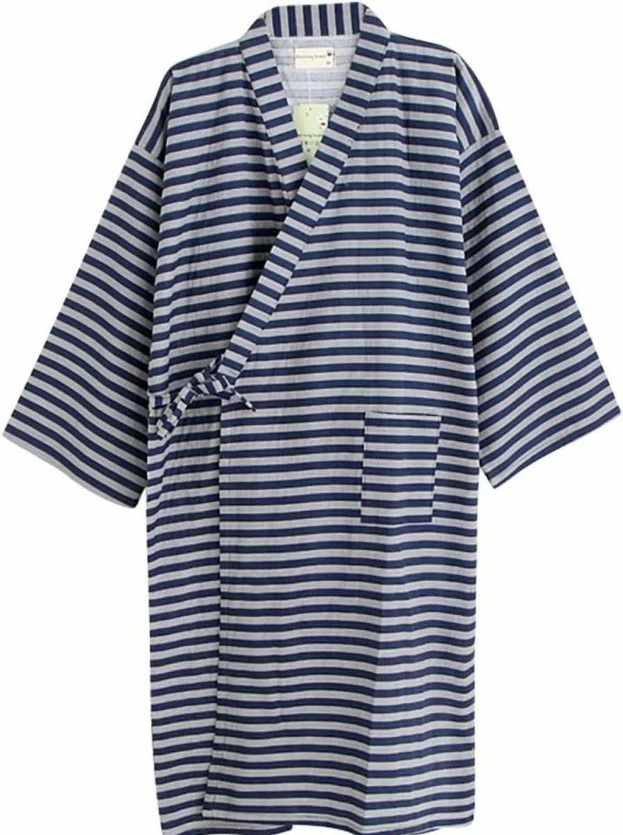 Ibluelover Unisex Kimono Robe - Soft Bathrobe for Men & Women, Comfortable Sleepwear & Lounge Nightgown