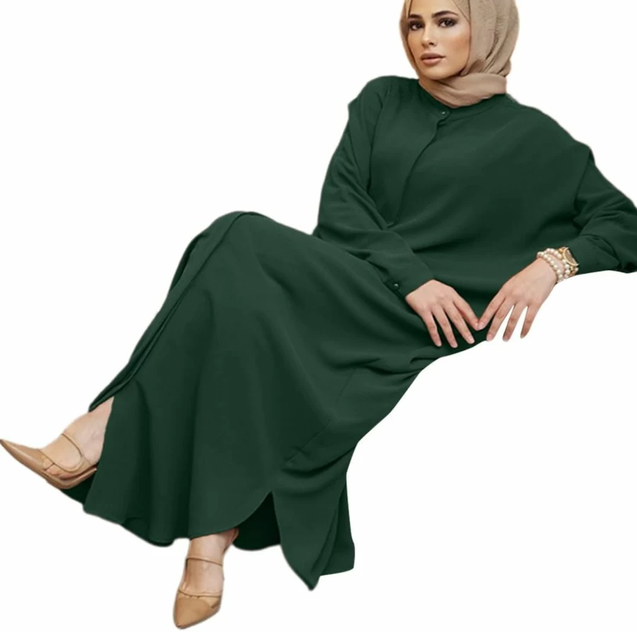 ODIZLI Women's Ramadan Abaya - Muslim Batwing Sleeve Kaftan Dress for Prayer, Islamic Loose Maxi Dress, Dubai Style Modest Fashion