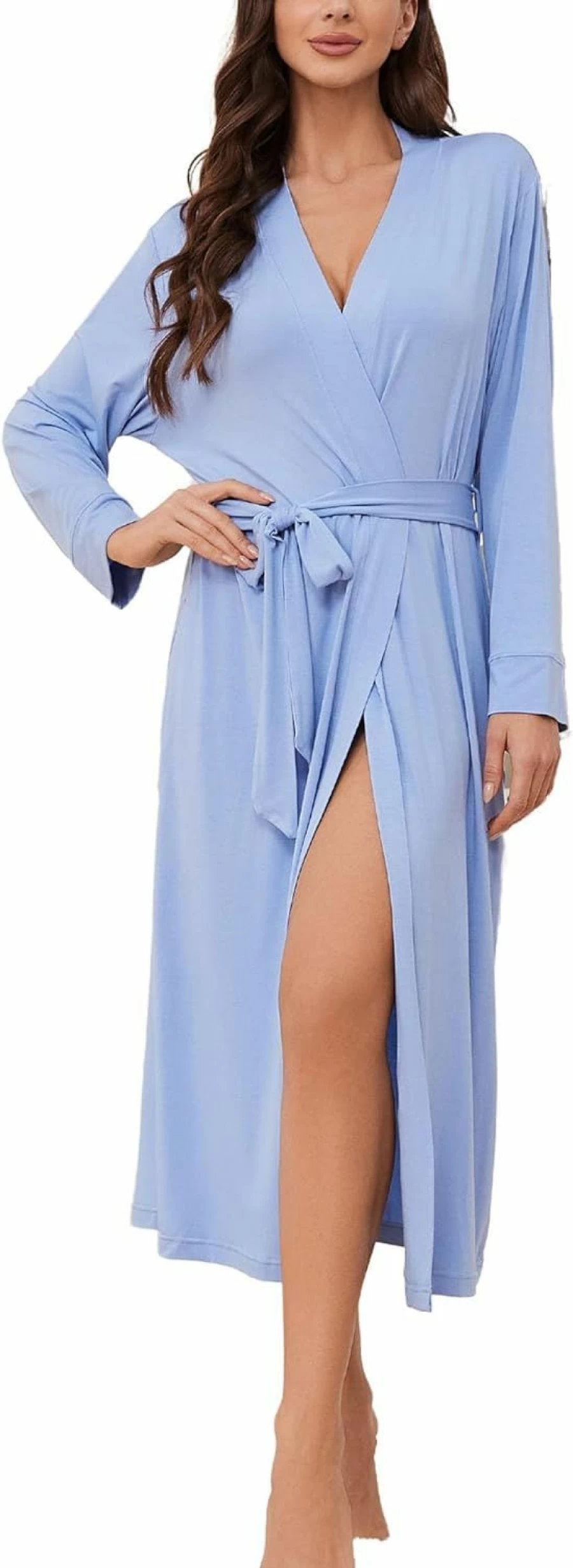 HEARTNICE Women's Soft Long Knit Kimono Robe - Lightweight Bathrobe for Sleepwear and Casual Loungewear
