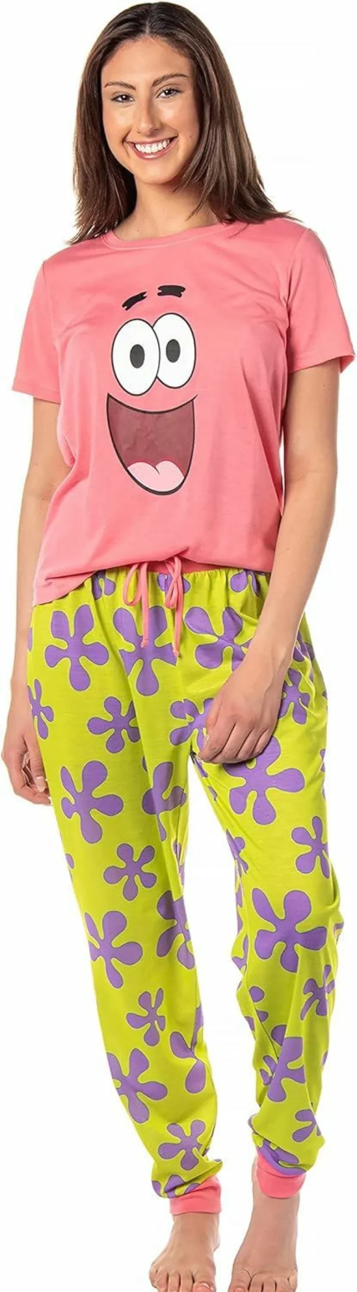 INTIMO Women's SpongeBob SquarePants & Patrick Star Sleepwear Pajama Set