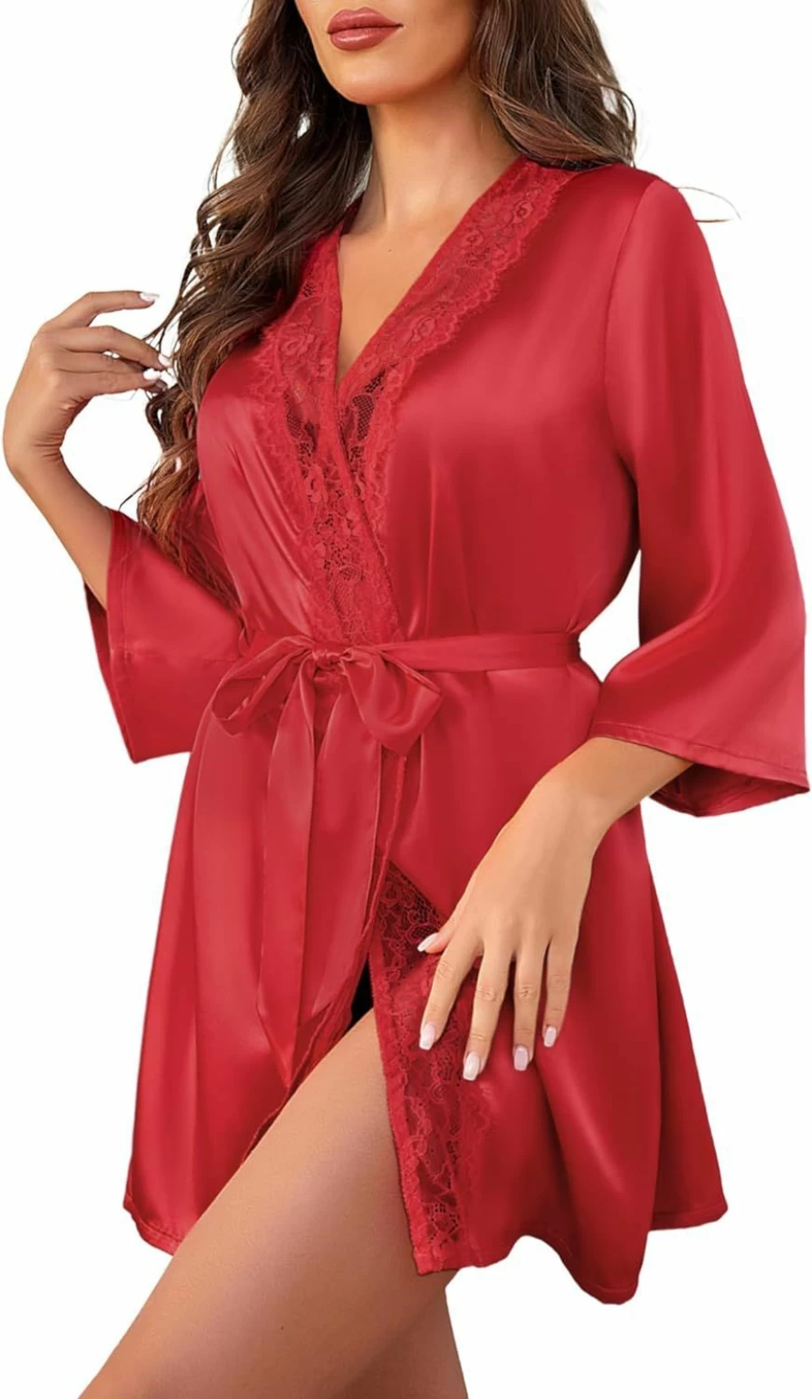 Avidlove Women's Short Satin Kimono Robe - Silky Loungewear for Comfort & Style