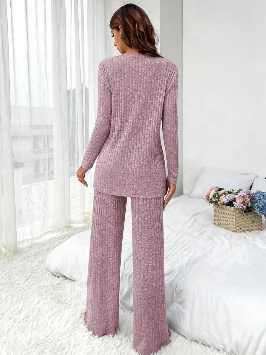 MakeMeChic Women's 3-Piece Pajama Set - Soft Lounge Cardigan, Tank Top & Pants for Comfortable Nightwear