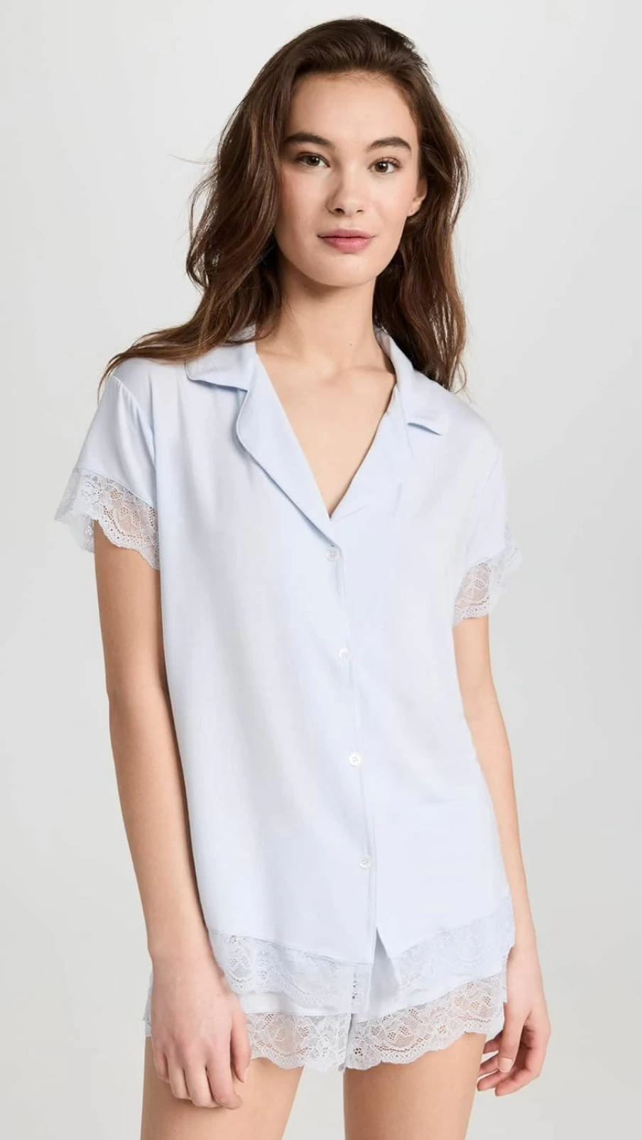 Eberjey Women's Malou Lace Shorts Pajama Set - Comfortable Sleepwear & Loungewear Short PJs