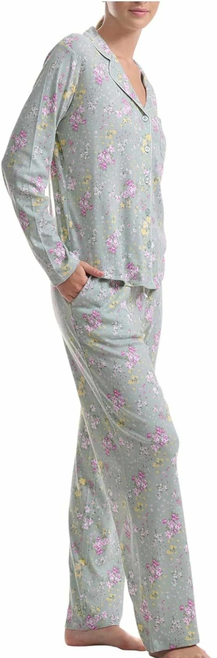 Karen Neuburger Plus Size Women's Gramercy Park Long Sleeve Pajama Set - Cozy Sleepwear & Loungewear