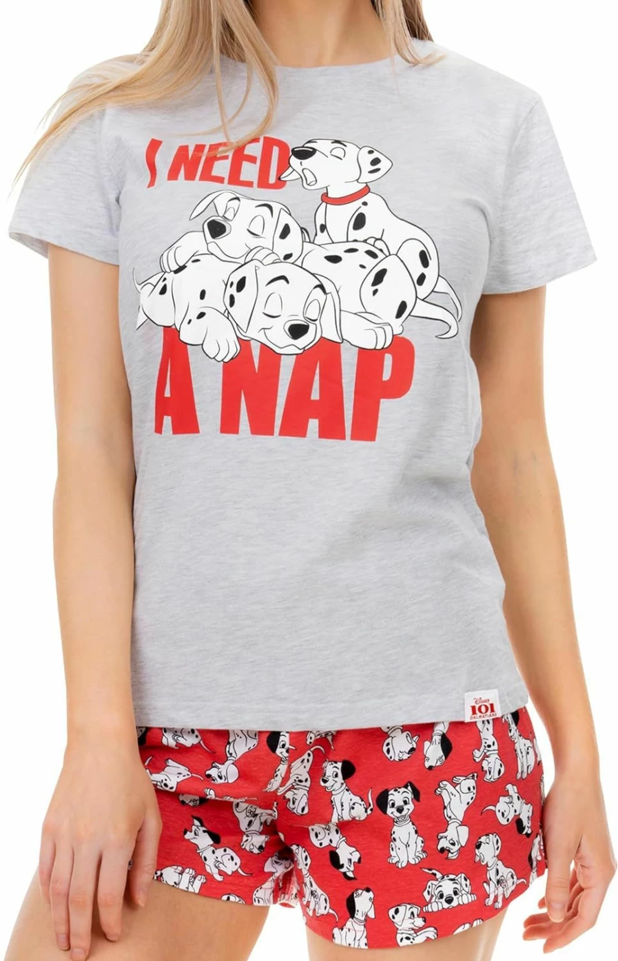 Disney 101 Dalmatians Women's Pajama Set - Short Sleeve Summer Pjs for Women