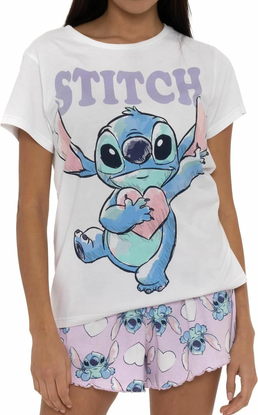 Disney Lilo & Stitch Women's Pajama Set - Soft Sleepwear for Ladies in Sizes S-XXL