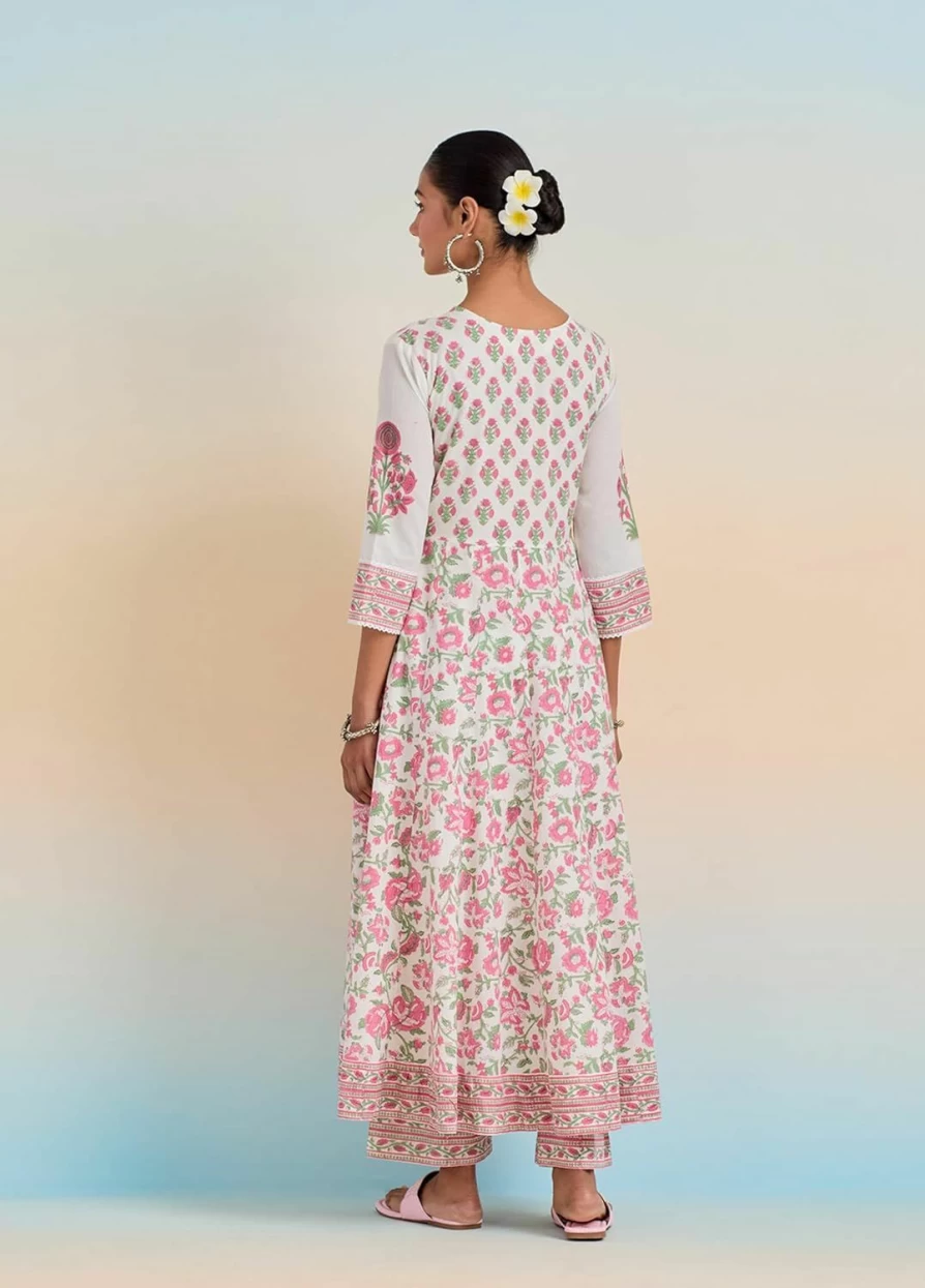 "TARA C TARA Women's 3-Piece Kurta Palazzo Set - Stylish Ethnic Outfit for Women"