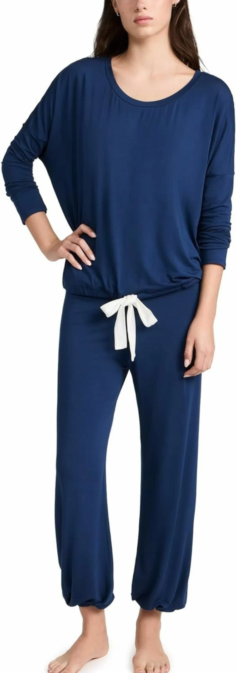 Eberjey Women's Gisele Modal Pajama Set - Soft Long Sleeve Scoop Neck Top & Comfortable Lounge Wear