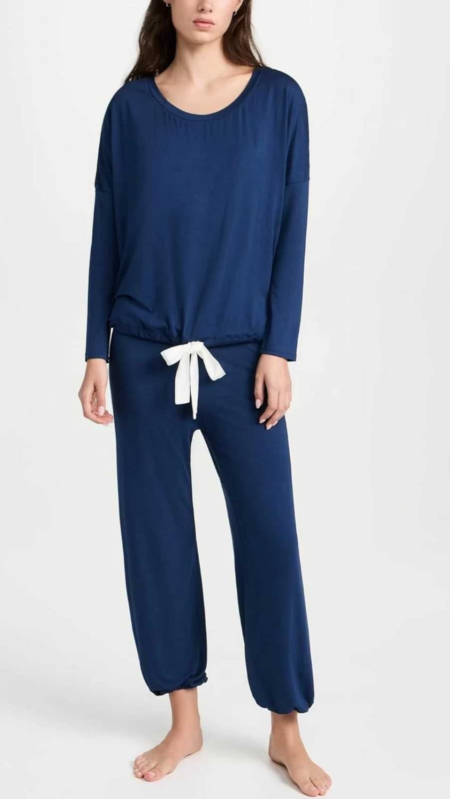 Eberjey Women's Gisele Modal Pajama Set - Soft Long Sleeve Scoop Neck Top & Comfortable Lounge Wear