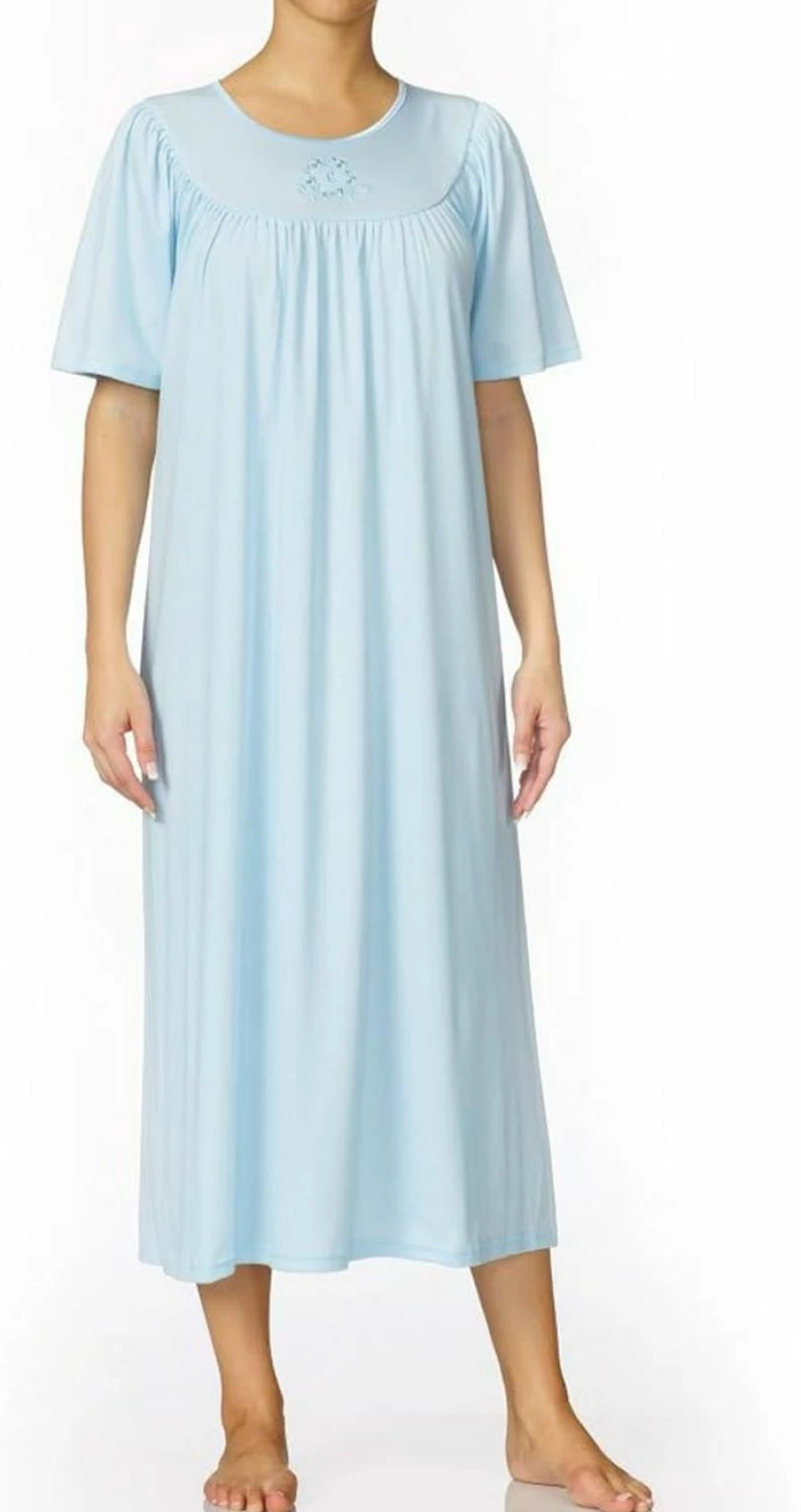 Calida Women's Soft Cotton Short Sleeve Nightshirt Gown - Comfortable Sleepwear