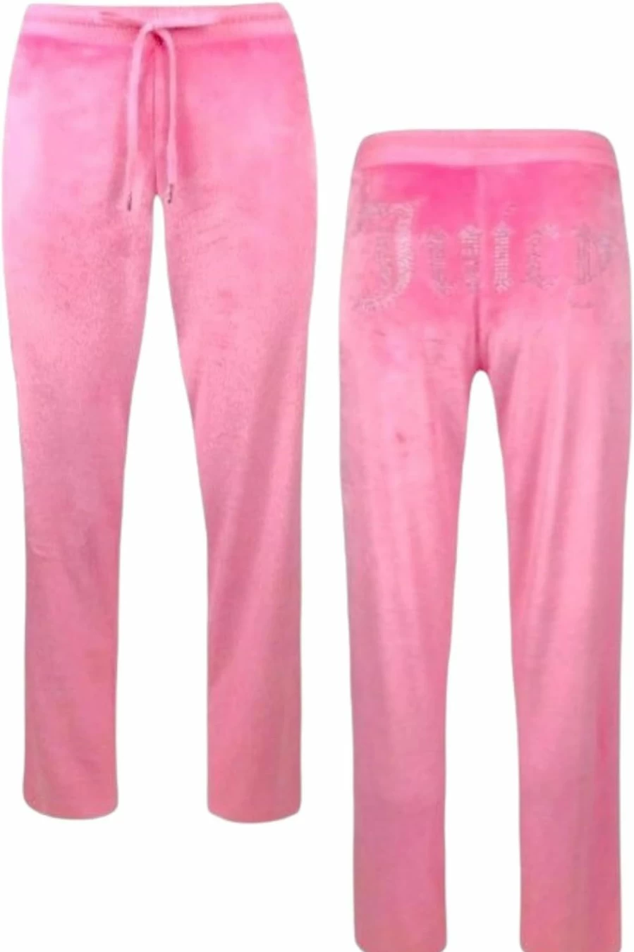 Juicy Couture Women's Velour Tracksuit Pants with Rhinestone Details for Lounge and Sleep