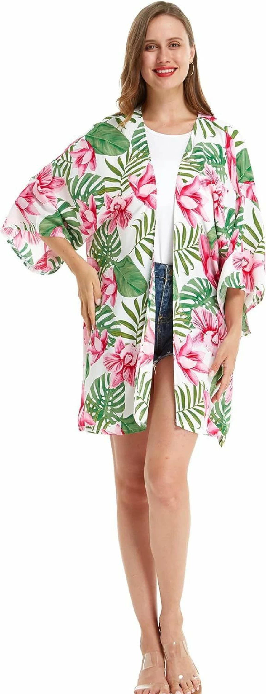 "Day Dream Bloom Hawaiian Shirt & Kimono Set for Couples - Hawaii Hangover Luau Matching Outfits"