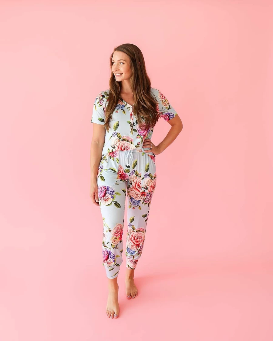 Posh Peanut Women's Bamboo Viscose Pajama Set - Soft 2-Piece Lounge Sleepwear Nightwear Pjs