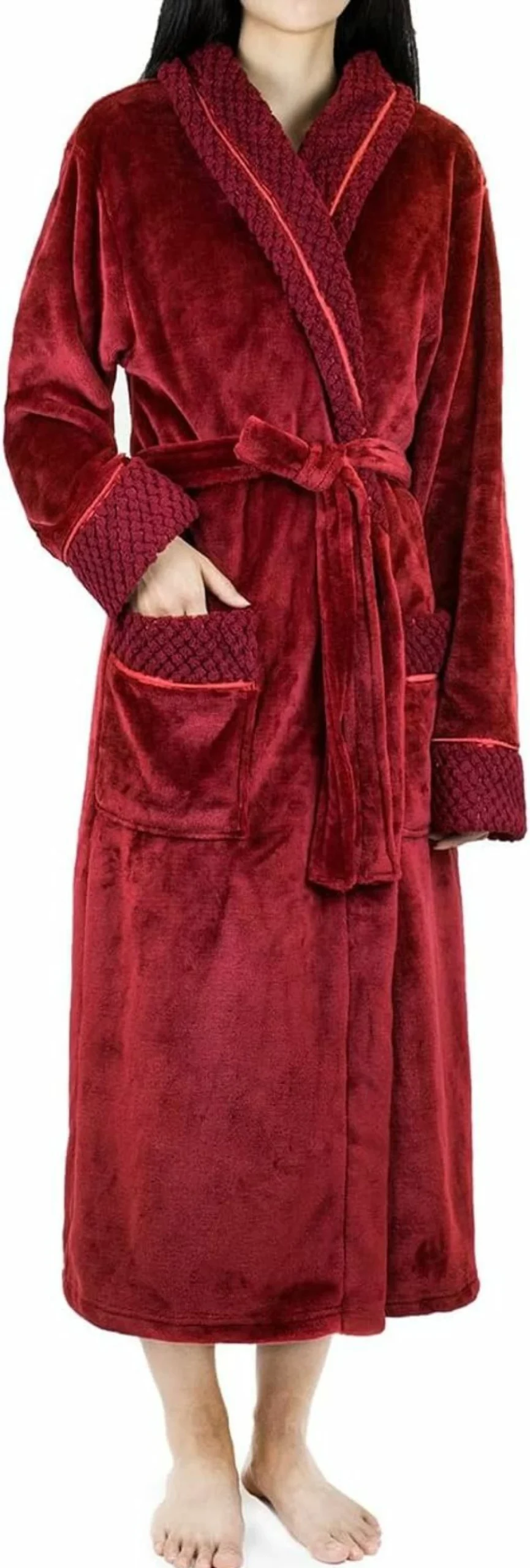 PAVILIA Women's Soft Fleece Robe - Cozy Warm Long Plush Bathrobe for Spa, Lounge & Winter