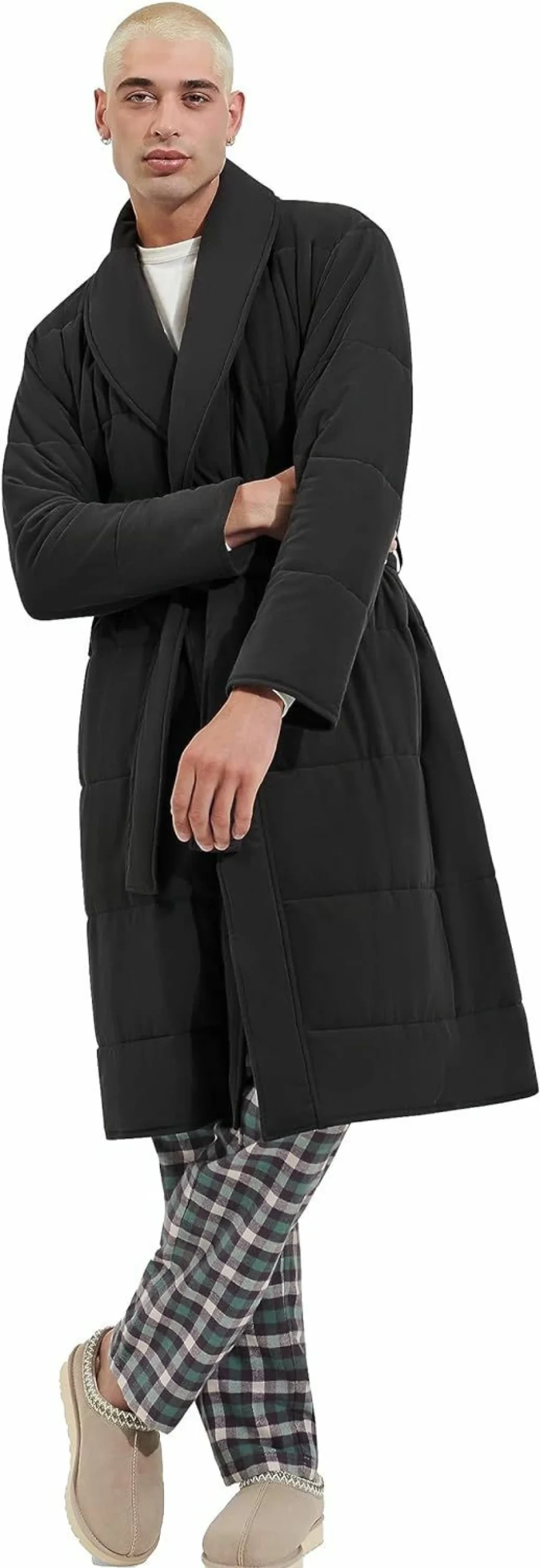 UGG Unisex-Adult Quilted Robe - Cozy Plush Quade Style for Men & Women