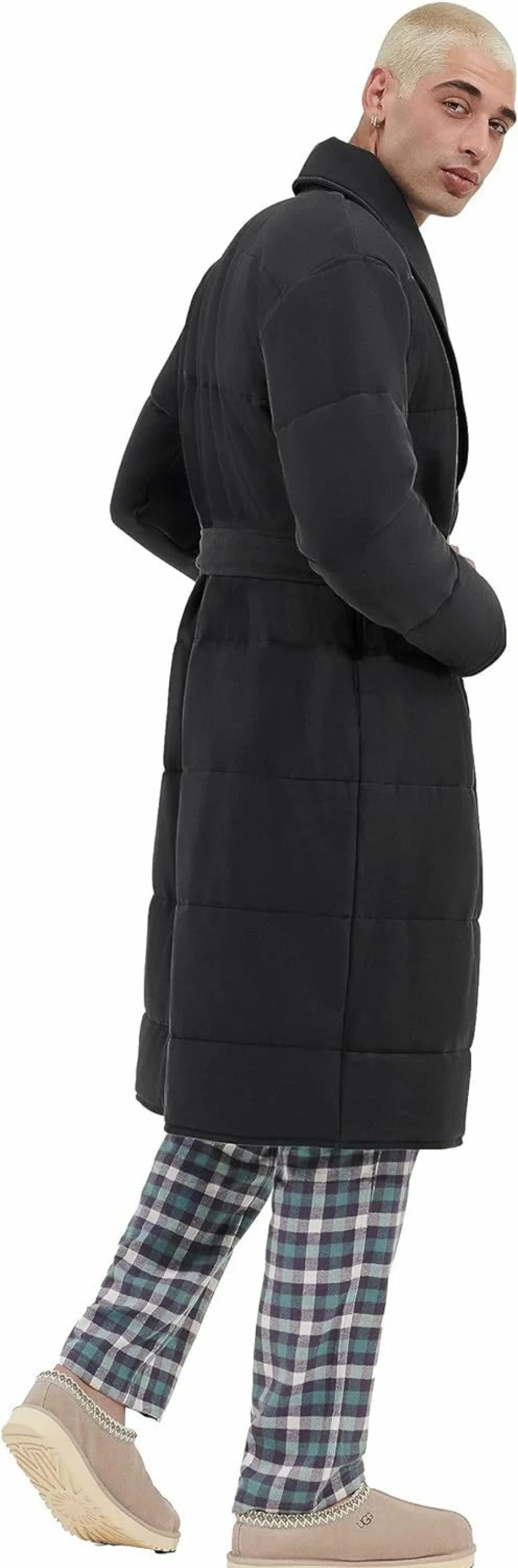 UGG Unisex-Adult Quilted Robe - Cozy Plush Quade Style for Men & Women