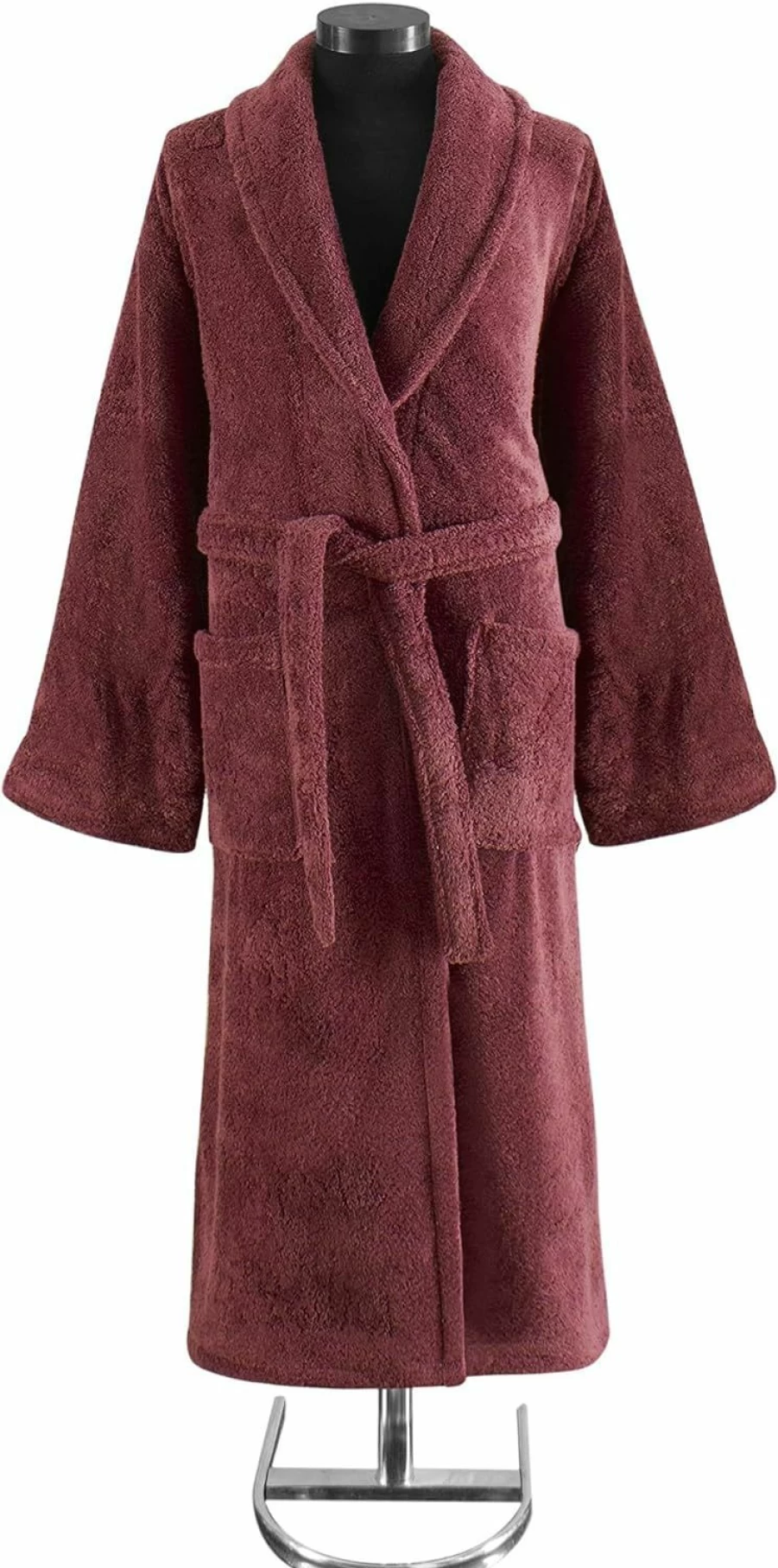 "Classic Turkish Towels - Premium 100% Turkish Cotton Unisex Bathrobe - Ultra Plush & Absorbent 550 GSM Terry Cloth - Hotel & Spa Quality (Night Red)"