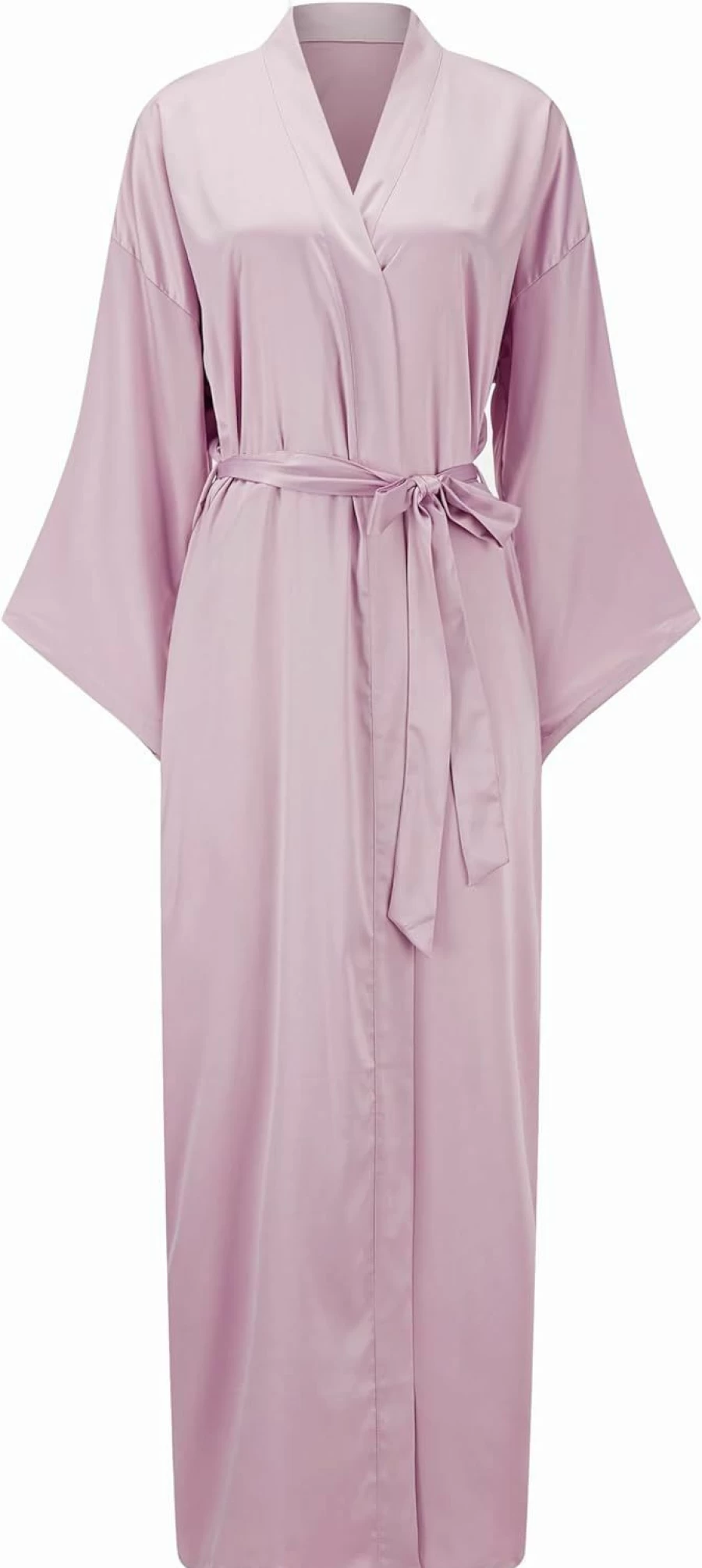 Owiter Women's Long Satin Bridal Robe - Elegant Wedding Party Dressing Gown for Bride & Bridesmaids