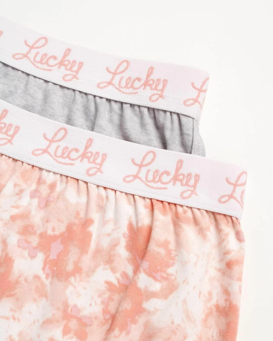 Lucky Brand Women's 2-Pack Sleep & Lounge Sweat Shorts - Soft Comfort Pajama Bottoms (S-XL)