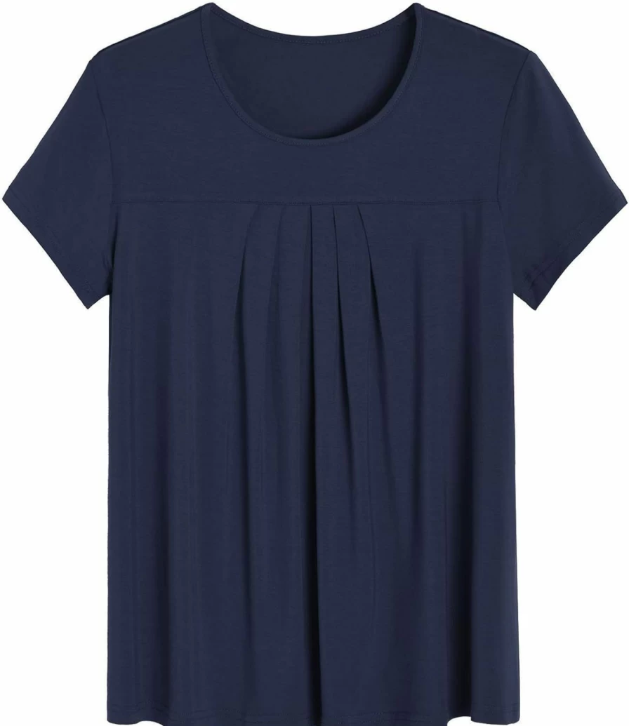 Latuza Women's Comfortable Pleated Lounge Set - Soft Capris & Relaxing Pajama Top