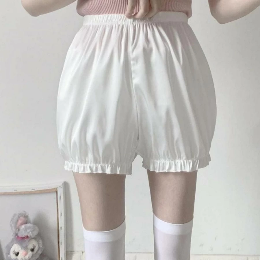 Patiky Women's Cute Lolita Lace Bloomers Shorts - Pumpkin Design Security Short Pants for Girls NK02