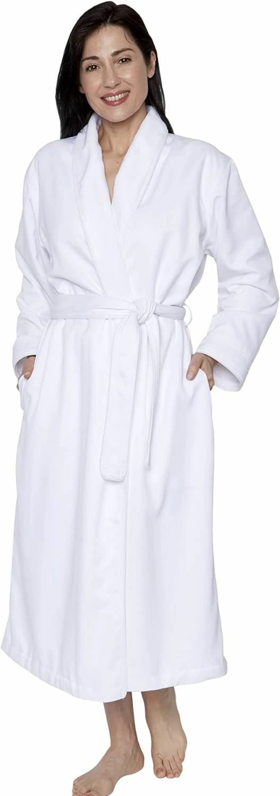 MANSFIELD HOTEL & SPA Unisex Shawl Collar Robe - Luxurious Microfiber Spa Robe with Shimmer Lining